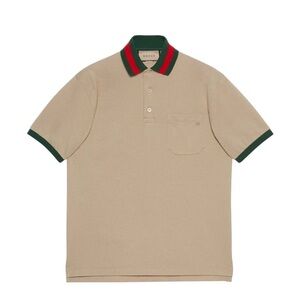 Gucci Tan Polo with Green and Red Accents